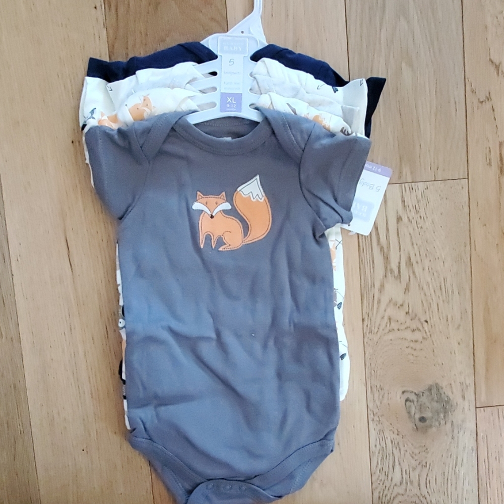 Infant boys wild animal bodysuit pack